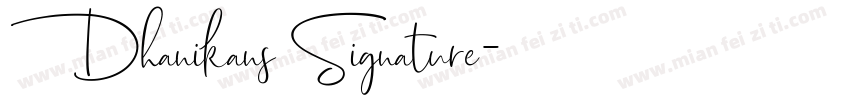 Dhanikans Signature字体转换